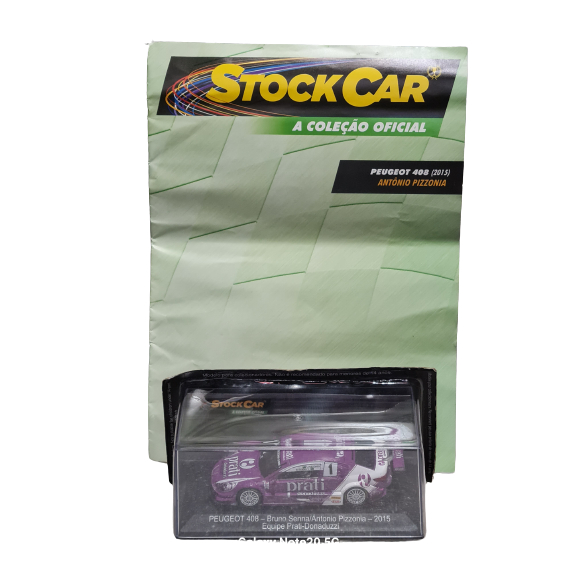 PEUGEOT 408 BRUNO SENNA / ANTONIO PIZZONIA 2015 STOCK CAR 1:43 DEAGOSTINI LACRADO COM REVISTA
