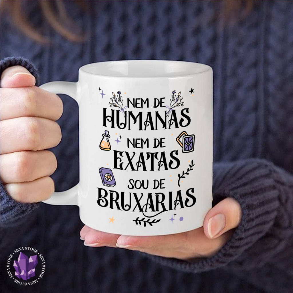 Caneca de Cerâmica Mística Sou de Bruxarias