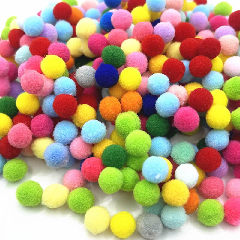 Pompom colorido 200 unidades 15mm para Artesanato em Geral em Oferta na Shopee