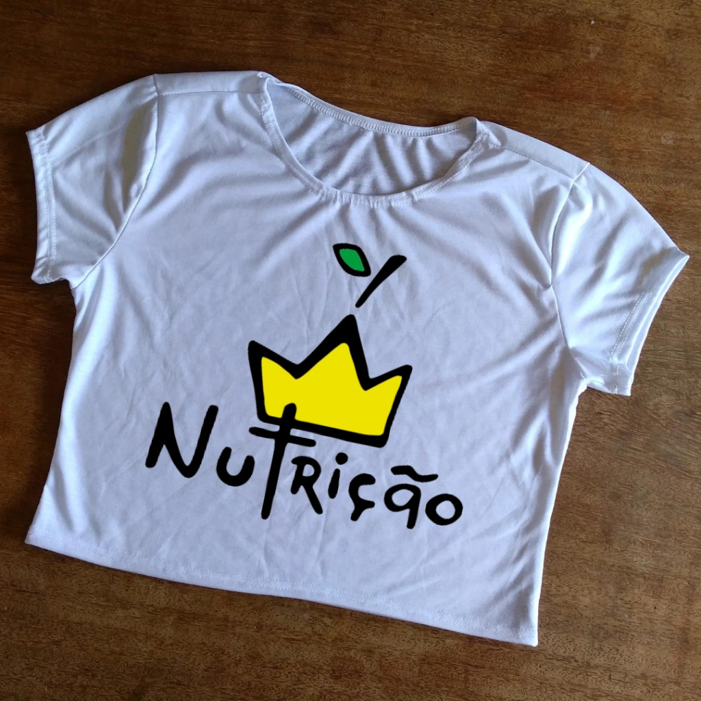 Cropped de Nutrição com Coroa - Baby Look Feminino
