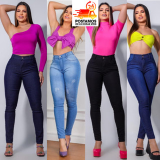 Calça Jeans Feminina Clara Skinny Cós Alto C/lycra