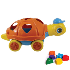Tartaruga Brinquedo Pedagógica Para O Desenvolvimento Infantil Com Peças De Encaixar