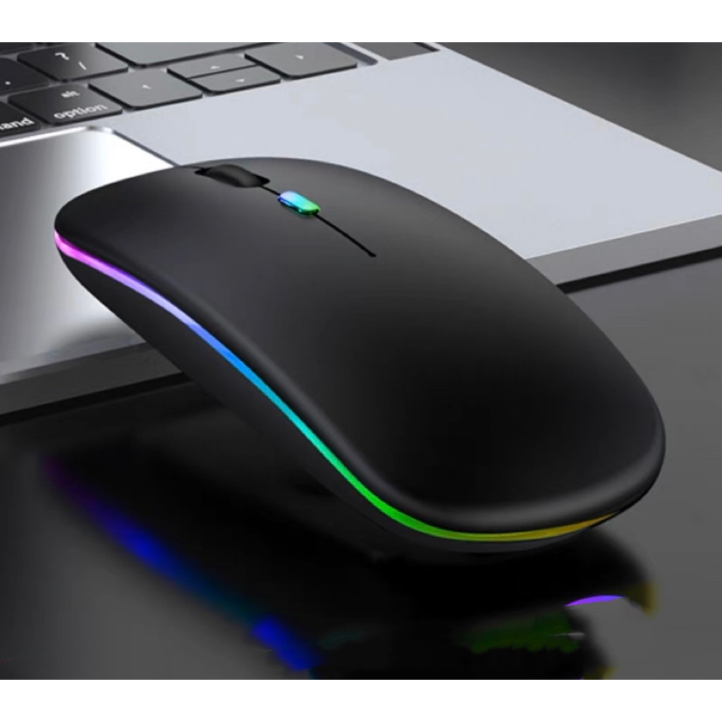 Mouse Wireless Recarregável Led Rgb 2.4 Ghz Sem Fio e S/Bateria