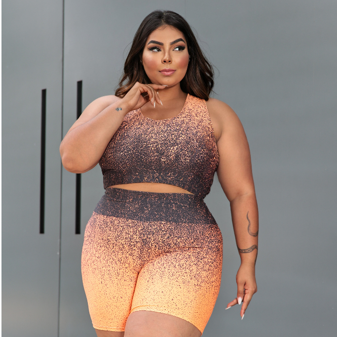 Conjunto Academia  Fitness Feminino Plus Size – Cintura Alta, Super Elástico, Exclusiva Moda Premium em Oferta na Shopee