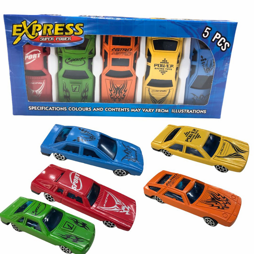 Carrinhos Miniatura 5 Peças Express Super Power Corrida Brinquedos