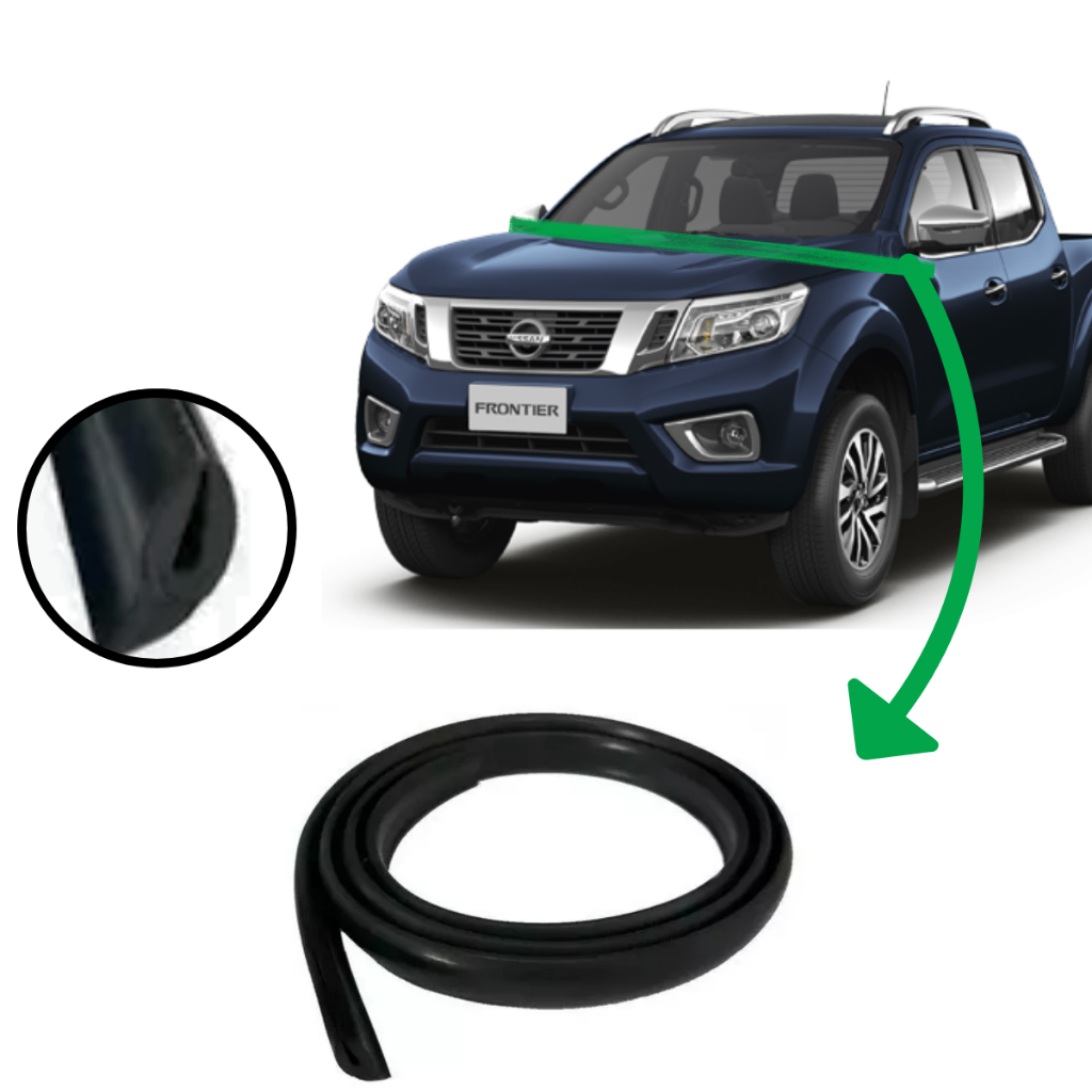 Borracha Friso Acabamento Churrasqueira Parabrisa Compativel Nissan Frontier