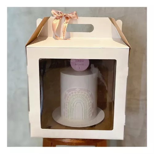 KIT 5~20 CAIXAS PARA BOLO ALTO 26x26x26 - ALÇA DE APOIO VISOR - CONFEITARIA - CAKEBOARD em Oferta na Shopee