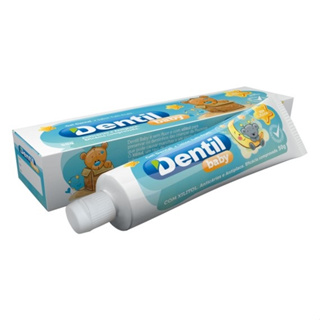 Creme Dental Dentil BABY  Sem FLUOR Com XILITOL Tutti-Frutti 50G em Oferta na Shopee