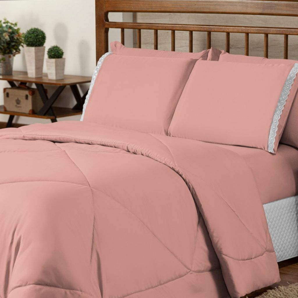 Edredom Queen Para Cama Avulso Promoção Cores Variadas