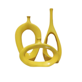 Kit Trio Vasos Vasados Estilizados Centro Mesa Decoração Sala Plantas e Flores em Oferta na Shopee