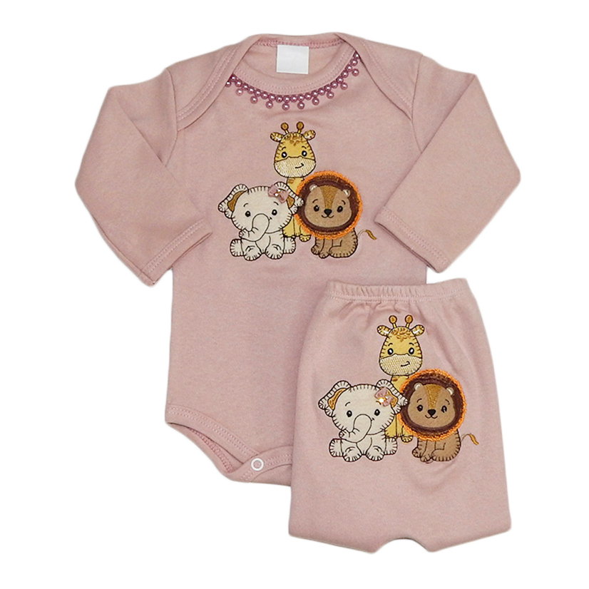 Conjunto Body Bebê com Calça Mijão Xodozinho Menina 2 Peças em Oferta na Shopee