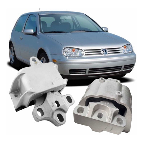 Kit Coxim Calço Motor Cambio Golf 1.6 2001 2002 2003 2004