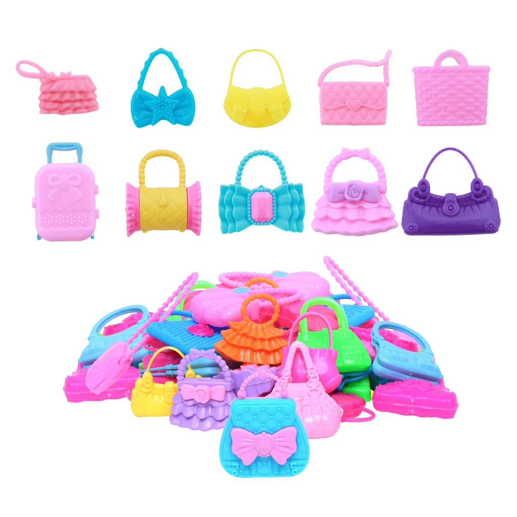 Kit de Bolsas para Bonecas 5 / 10 / 15 Mini Bolsinhas Acessórios Brinquedos Infantil Crianças - Sheilinha Confecção