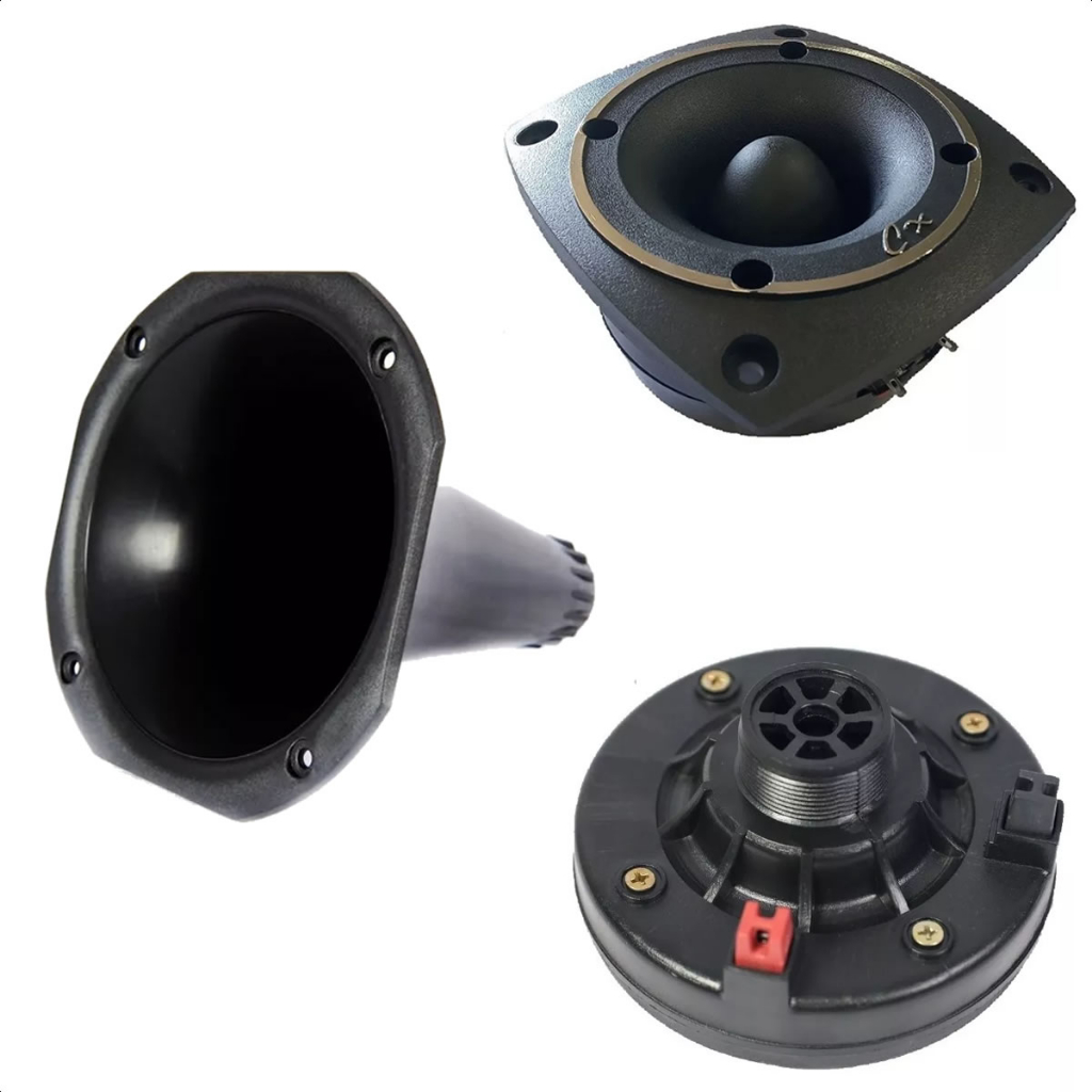 Kit 1 Driver + 1 Boca Corneta + 1 Super Tweeter Compet 300w