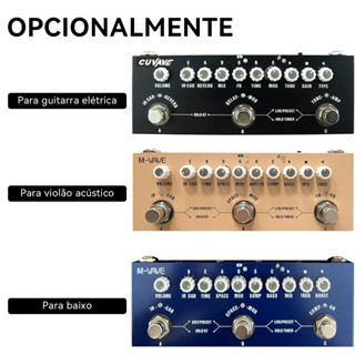 Cuvave Cube BABY Multi Efeitos Pedal Para Guitarra Elétrica/Baixo/Guitarra Acústica 8 Armários IR Simulação M-vave Pedal Recarregável