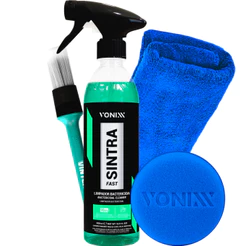 Sintra Fast Limpador Interno Bactericida Pincel Detalhamento Suave Aplicador Pano Microfibra