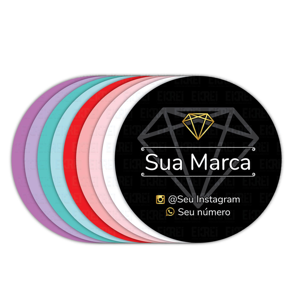 1000 unidades 3X3 - Etiquetas Adesivas - Rótulos Redondos ou Quadrados - dimensões 3x3cm em Oferta na Shopee