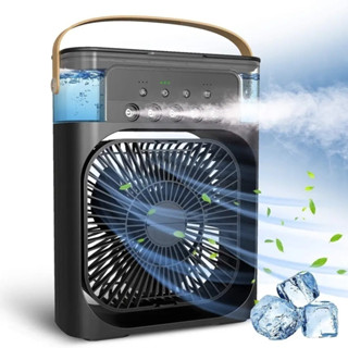 Refrigerador De Ar Ventilador e Umidificador Portátil Com Led Reservatório De Água Led e Usb 3 Em 1