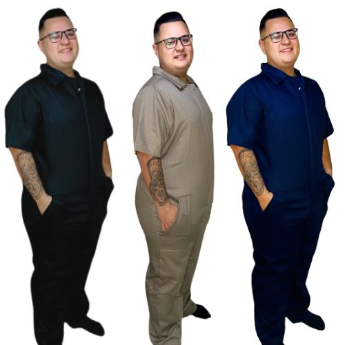 MACACÃO MECÂNICO INDUSTRIAL OU VETERINÁRIO COR- AZUL MARINHO 31 em Oferta na Shopee