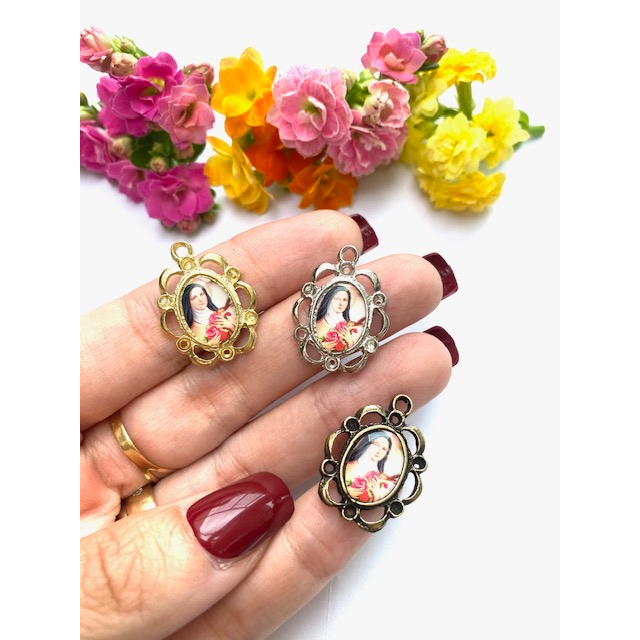 MEDALHA BORDADA SANTA TERESINHA Nº59 (10 unidades)