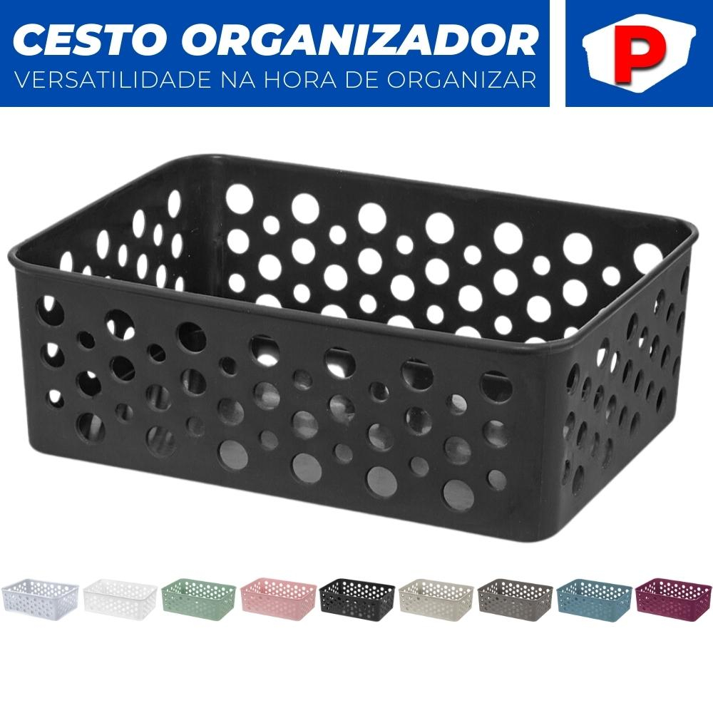 Cesto Organizador Rattan Armario Gaveta Lavanderia (19x13) P