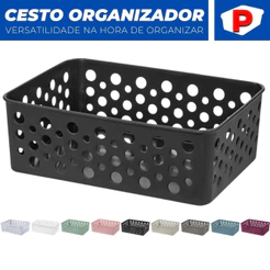 Cesto Organizador Rattan Armario Gaveta Lavanderia (19x13) P