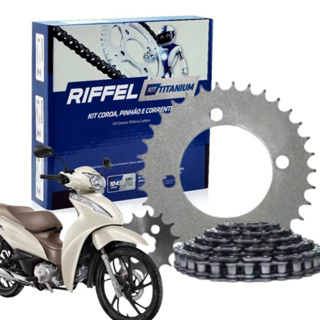 Kit Relação Tração Transmissão Honda Biz 110 125 2005 à 2025 Original Riffel em Oferta na Shopee