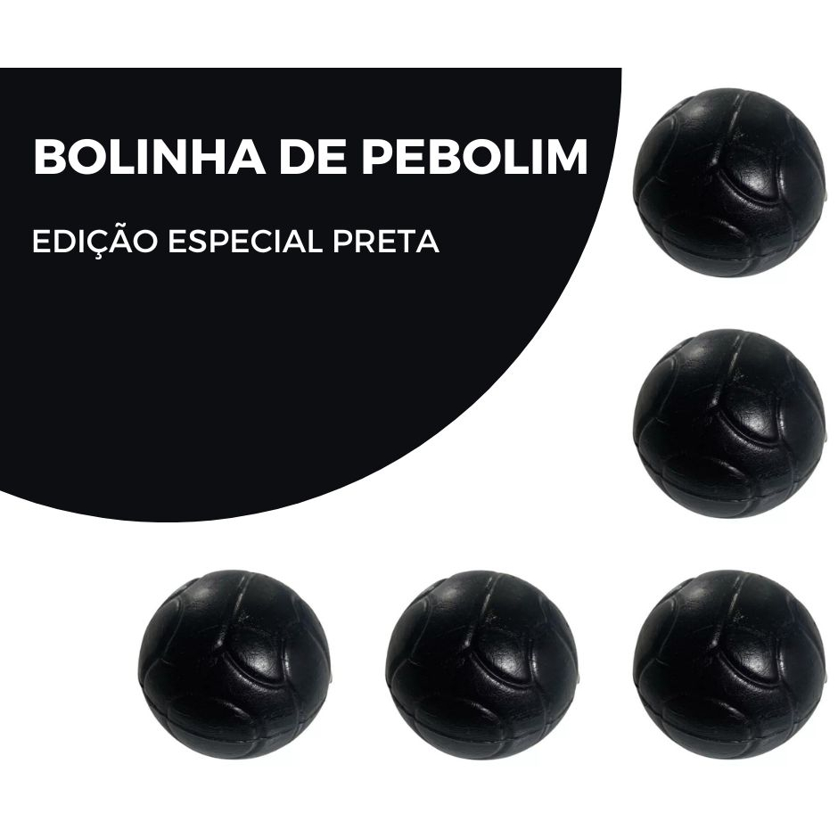 Bolinha Pebolim Totó Fla Flu Pacau 5 Un PRETA