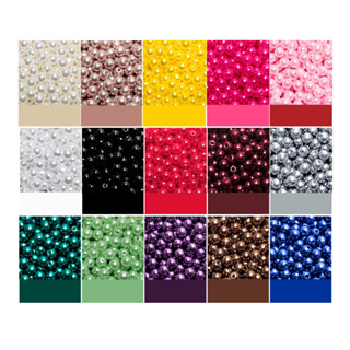 Pérolas 8mm ABS com furo passante- 250 unidades- Missangas Artesanato