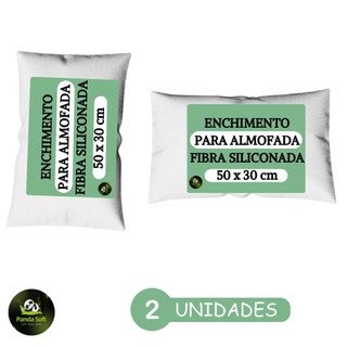 Kit Com 2 Unidades Baguete Enchimento decoração refil Sintetica para almofada 30x50 retangular