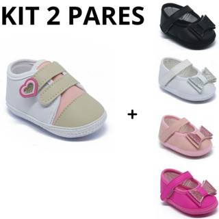 kit sapatinho de bebê menina mais sapatilha bebê menina modelo glitter diversos modelos