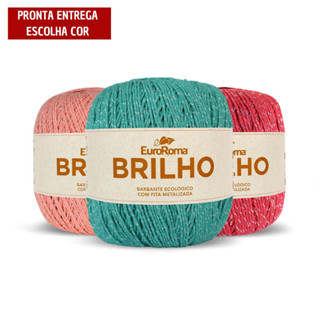 Barbante EuroRoma Brilho Prata 400g
