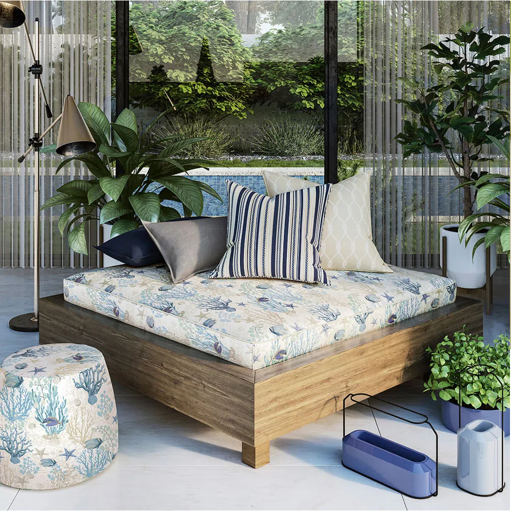 Tecido Impermeável Acquablock 50cm x 1,4m Estampado Para Área Externa Piscina Karsten Anti Arranhão em Oferta na Shopee