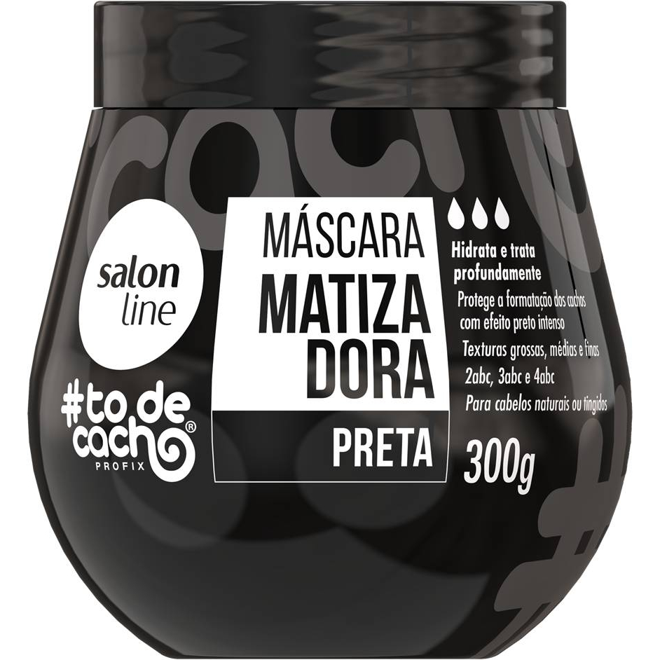 #TODECACHO MASCARA CONDICIONANTE MATIZADORA PRETA 300G SALON LINE