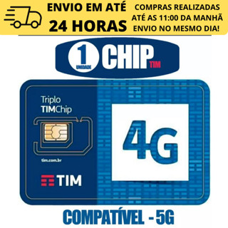Chip Celular Tim 4G Corte Triplo DDD Livre 11 ao 99 Pré Pago