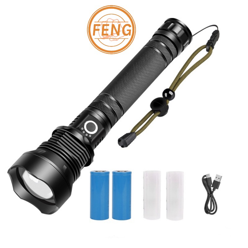 Imagem Lanterna tática led super potente  Super brilhante P90 mais forte do mercado recarregável zoom bateria T9 Entrega rápida