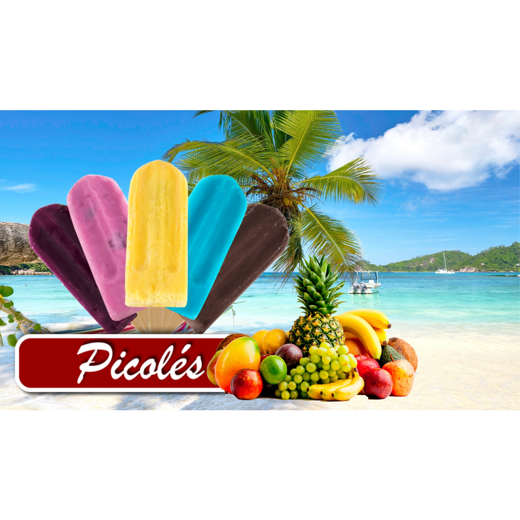 Painel Adesivo Parede Para Decoração Sorveteria Picolé Sorvete Palito Verão Praia