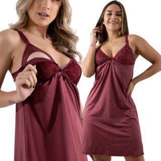 Camisola Amamentação Abre Fácil Gestante Grávida Pijama Conforto Pós Parto Maternidade Microfibra em Oferta na Shopee