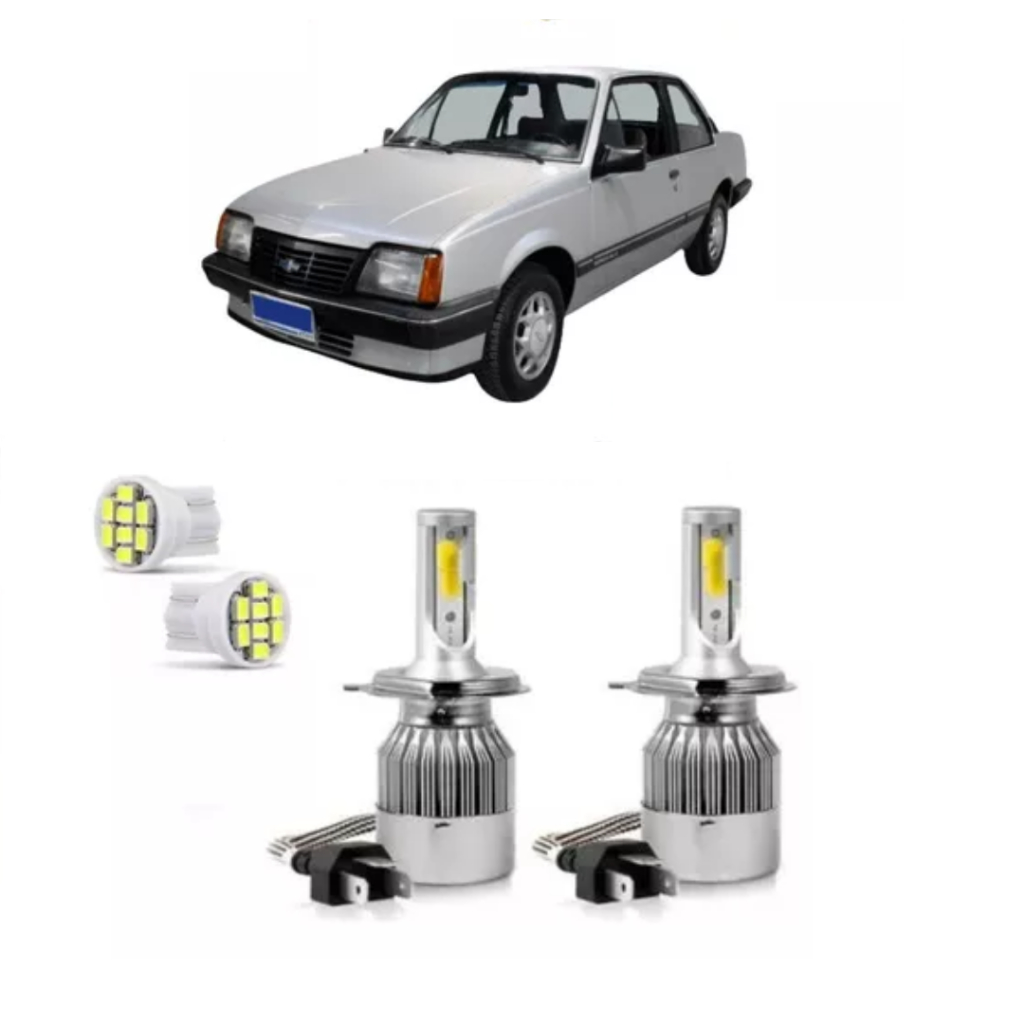 Kit Lampada Superled H4 Monza 82 A 96 Farol Alto E Baixo