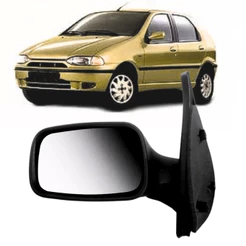 Retrovisor Esquerdo Palio e Siena 4 Portas 1996 1997 1998 1999 2000 Sem Controle