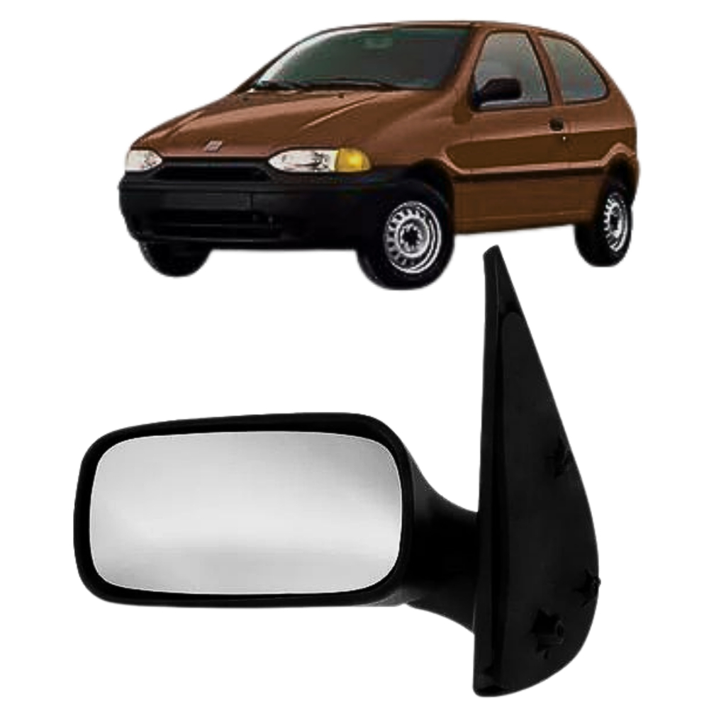 Retrovisor esquerdo Palio e Strada 2 Portas 1996 1997 1998 1999 2000 Sem Controle