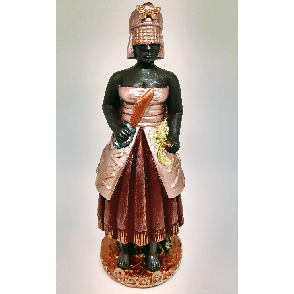 Imagem Iansa Matamba Deusa Africana - Roupa Vermelha e rosa 22cm