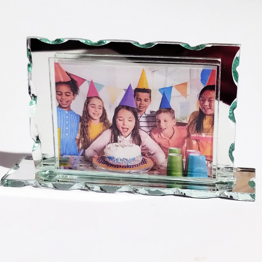 Kit 15 unidades porta retrato 10x15cm horizontal trabalhado em espelho