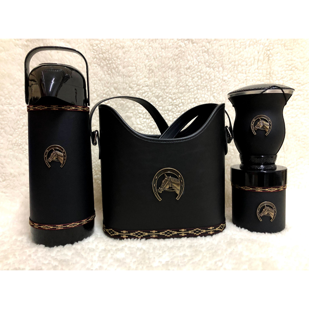 Kit para chimarrão luxo mateira masculina chimarrão 5 peças