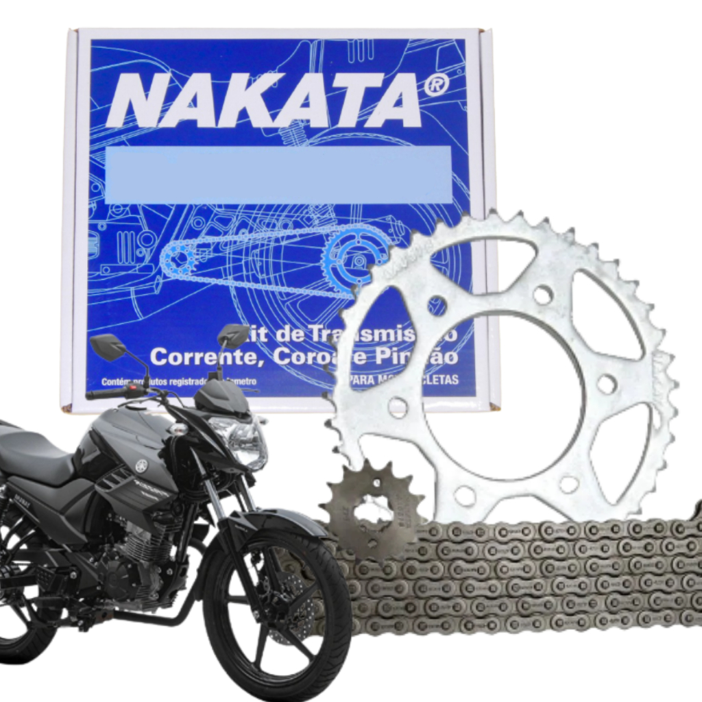 Kit Relacao Tracao Transmissao Yamaha Fazer 150 2014 à 2024 Original Nakata Sem