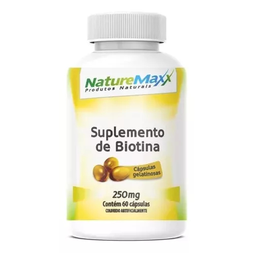 Biotina Vitamina B7 250mg 60 Cápsulas Softgel - suplemento alimentar natural  natuverdemax em Oferta na Shopee