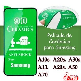Película Cerâmica 9D 3D SAMSUNG Gel Hidrogel Flexível A10S A20S A30S A50 A21 A21S A70 A13