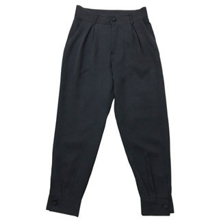 Calça lapis cortada feminina Alfaiataria calça feminina cinza