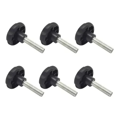 Kit 6 peças Manipulo macho 5/16 polegadas parafuso 5/16 com 5 cm de comprimento