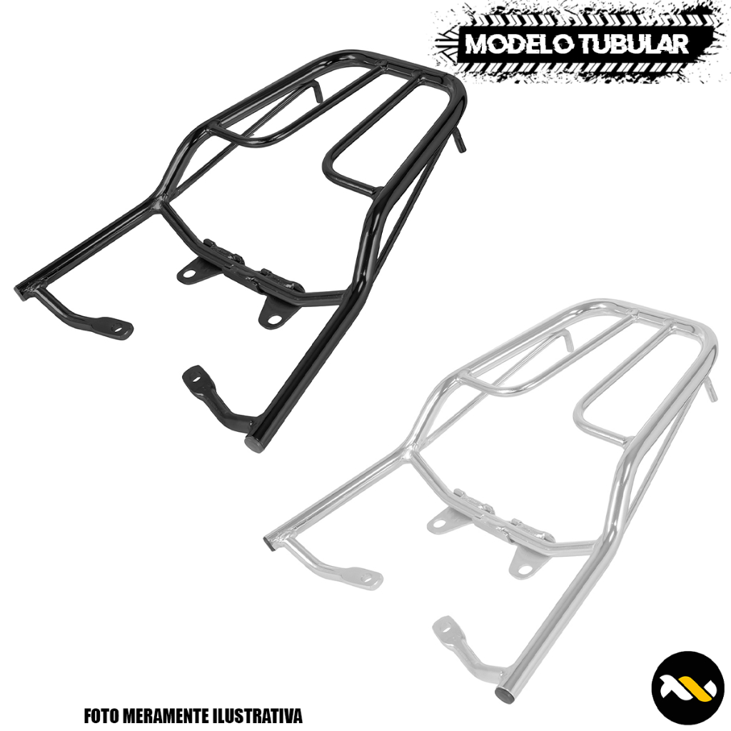 Bagageiro Modelo Tubo Cg Start Fan 125 2014 Titan 150 2014 e Fan cg Start 160 2016 a 2024 Pro Tork